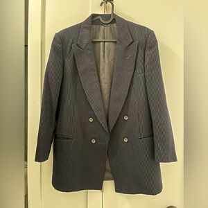 Oversized Navy Pinstripe Blazer